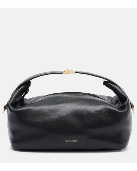 Calvin Klein Black Andy Small Leather Shoulder Bag