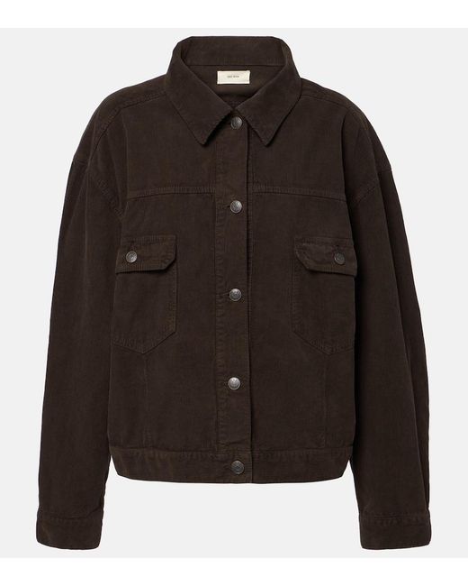 The Row Black Ness Cotton Corduroy Jacket