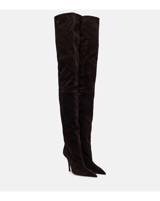 Paris Texas Black Jessica 105 Suede Over-The-Knee Boots