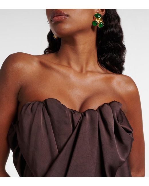 Vestido Corse Susana Drapeado Vivienne Westwood de color Brown