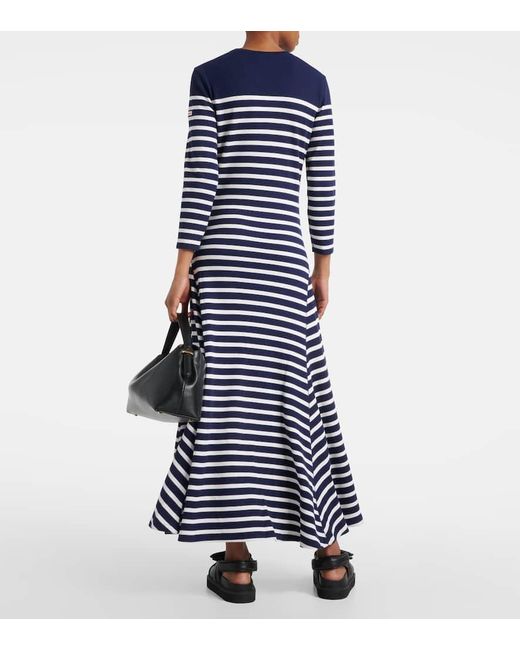 Polo Ralph Lauren Blue Striped Maxi Dress