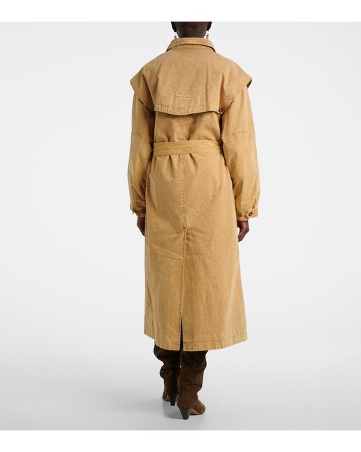 Isabel Marant Natural Michaela Denim Trench Coat