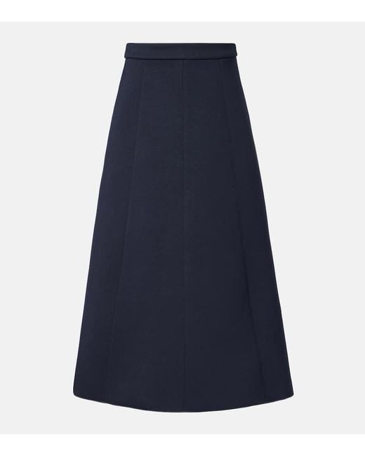 Falda Midi Brunate Con Paneles Max Mara de color Blue
