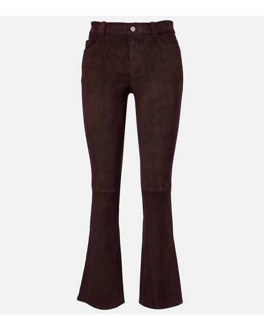 Stouls Purple Dean 22 Suede Flared Pants
