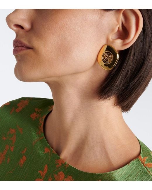 DEHANCHE Metallic Koru 14Kt-Plated Stud Earrings