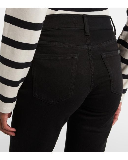 7 For All Mankind Black Capri Cropped Jeans