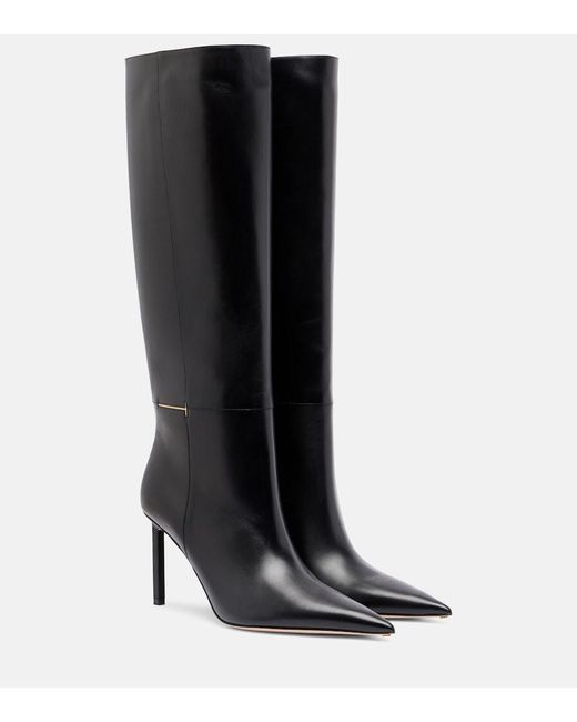 Tom Ford Black Julianne 85 Leather Knee-High Boots