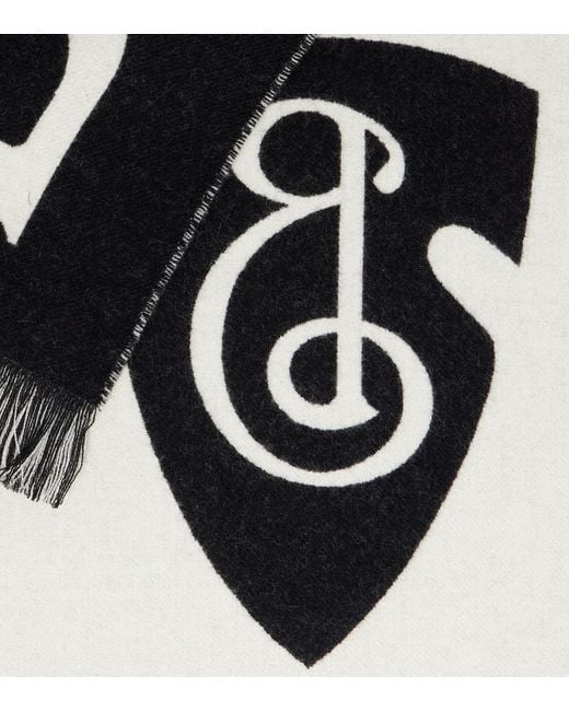 Burberry Black Reversible Wool Scarf