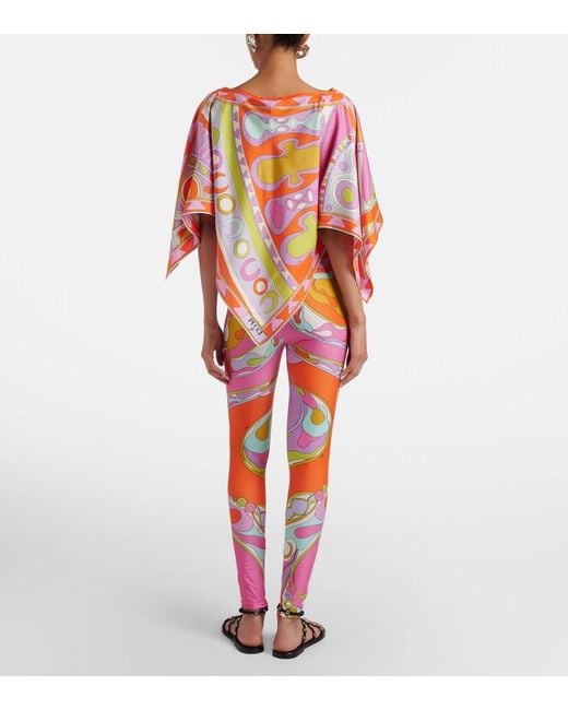 Emilio Pucci Pink Orchidee Leggings