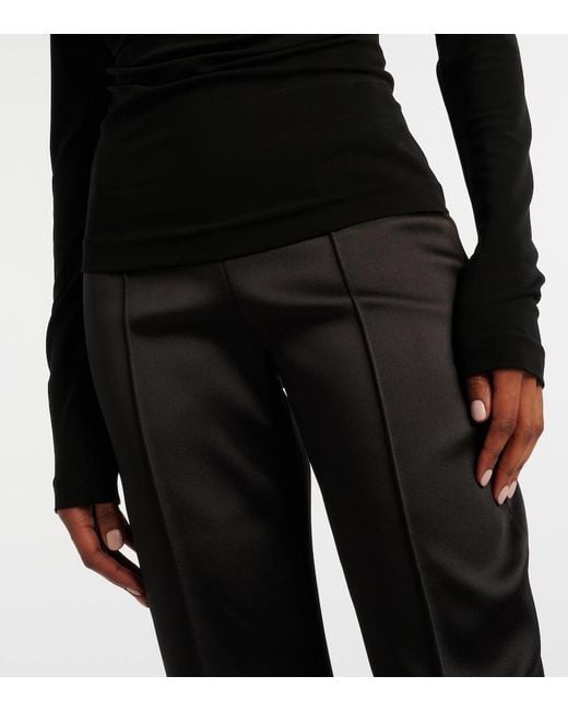 Wardrobe NYC Black Draped Jersey Top