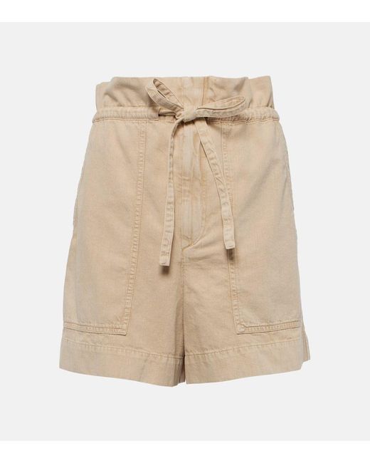 Isabel Marant Natural High-Rise Jeansshorts Ipolyte