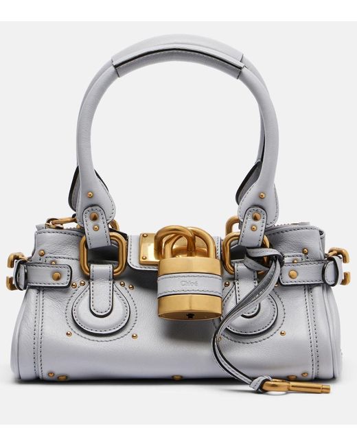 Chloé Gray Paddington Small Leather Shoulder Bag
