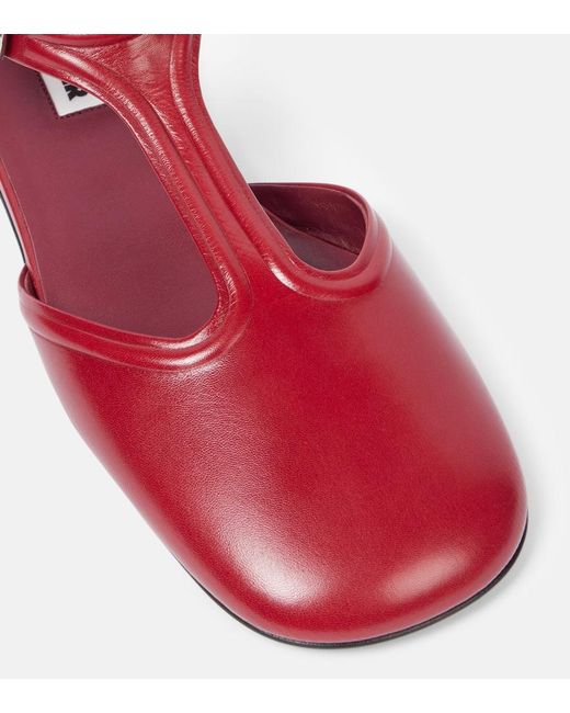 Jil Sander Pink Leather Flats