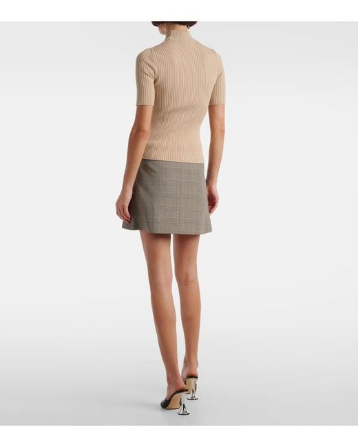 Courreges Natural Reedition Ribbed-Knit Top