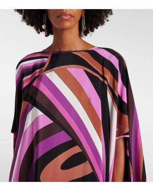 Emilio Pucci Pink Iride Silk Kaftan