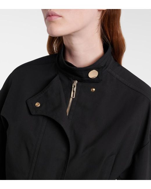 Sportmax Black Riviera Oversized Cotton Bomber Jacket