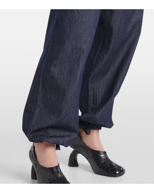 Dries Van Noten Blue Denim Straight Pants