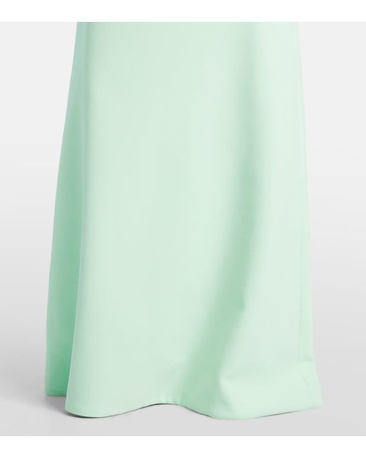 Safiyaa Green Priscilla Embellished Crepe Gown