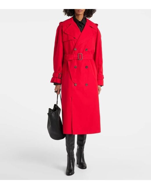 Wardrobe NYC Red Trenchcoat Aus Baumwolle