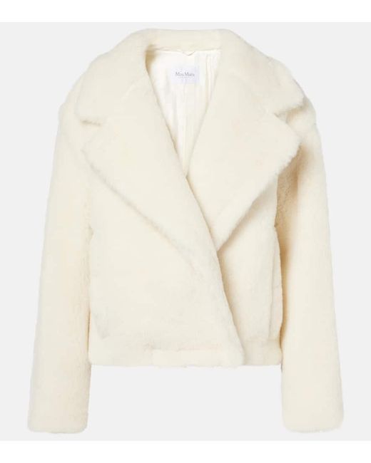 Max Mara Natural Jacke Oggeri Aus Teddyfleece