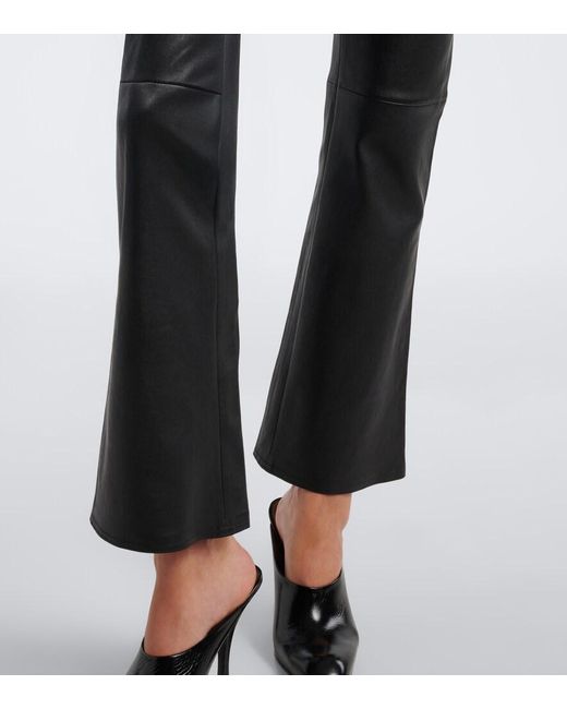 Stouls Black Dean Flared Leather Pants