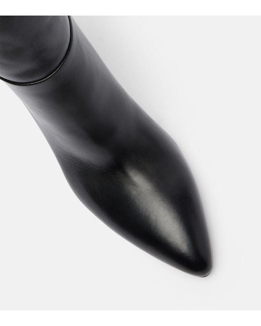 Paris Texas Black Elsa Leather Knee-High Boots
