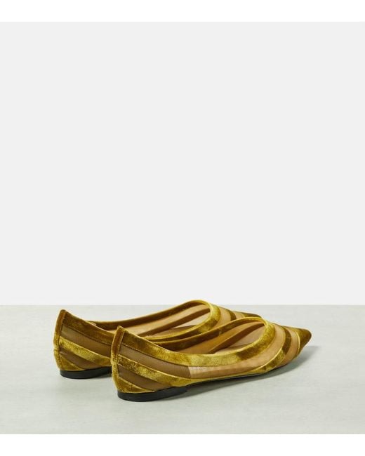 Ballerines Love En Velours Jimmy Choo en coloris Yellow