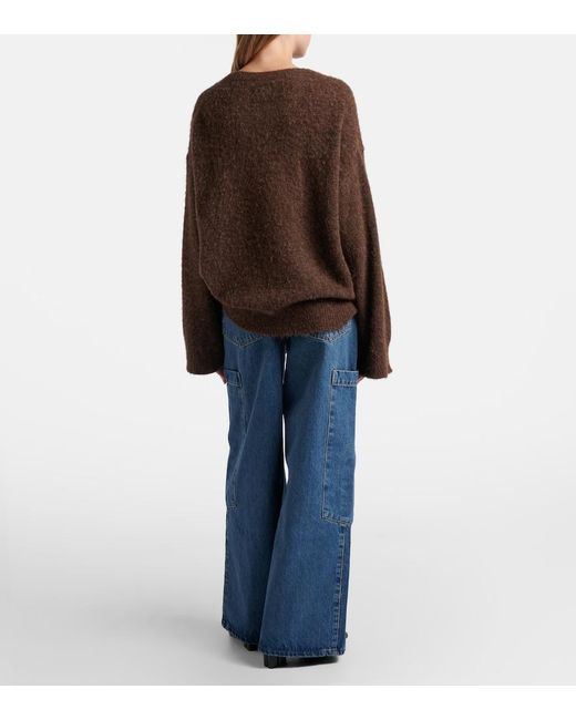 Ganni Blue Mid-Rise Cargo Jeans