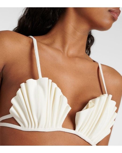 Bikini La Mer Coquillage a vita alta di Adriana Degreas in White