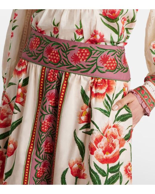 Jupe Midi En Coton Imprime Farm Rio en coloris White