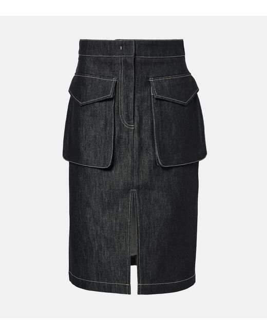Co. Black Denim Pencil Skirt