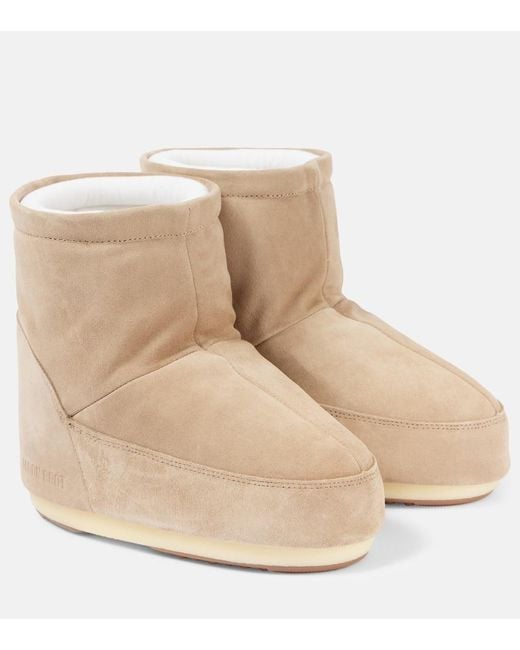 Moon Boot Natural Icon Low Suede Snow Boots