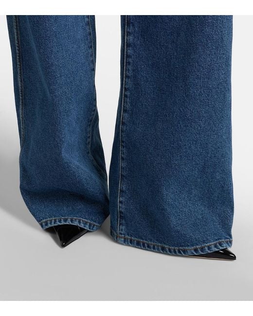Balmain Blue Wide-Leg Jeans