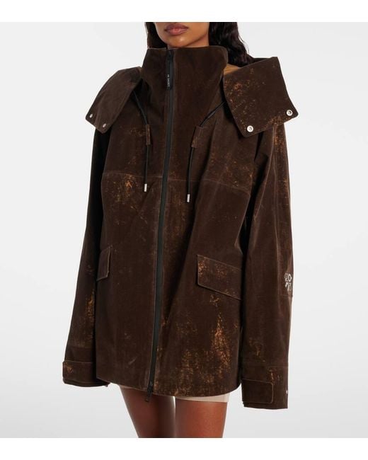 X On Chaqueta Con Capucha Oversized Loewe de color Brown
