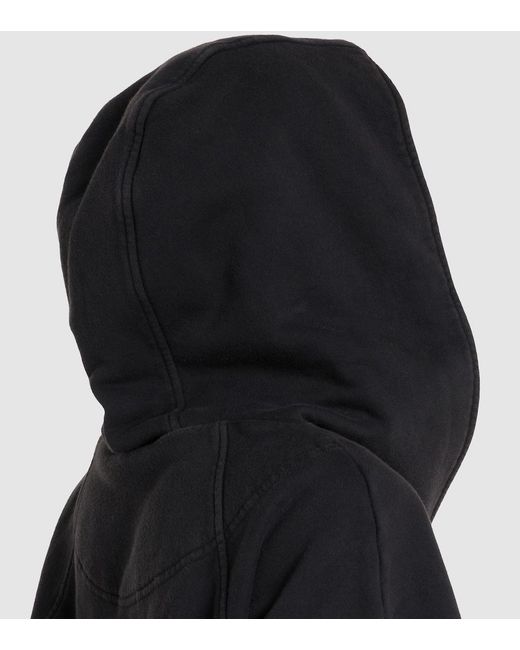 The Attico Black Cotton Jersey Sweatshirt Dress