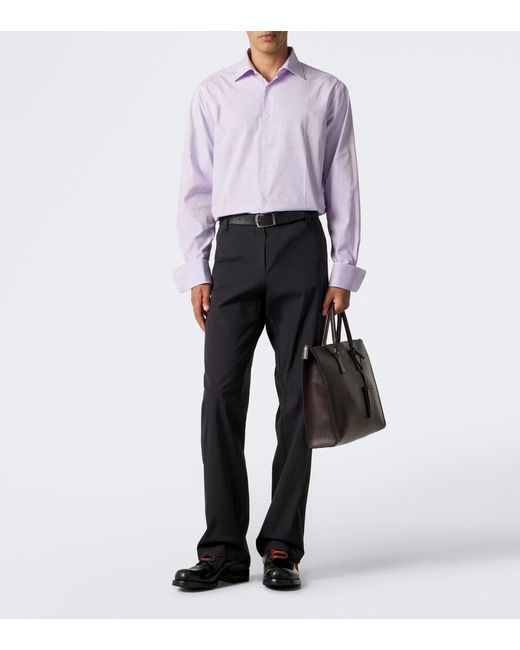Prada Brown Leather Briefcase for men