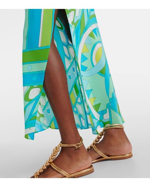 Abito Lungo Vivara di Emilio Pucci in Green