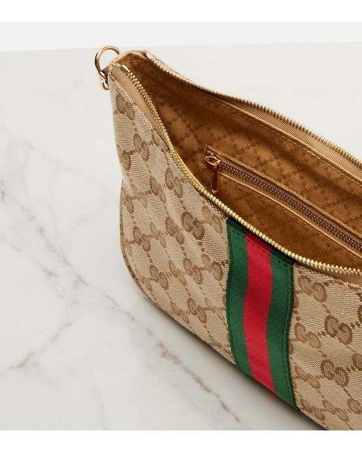 Gucci White Lunetta Gg Canvas Small Crossbody Bag