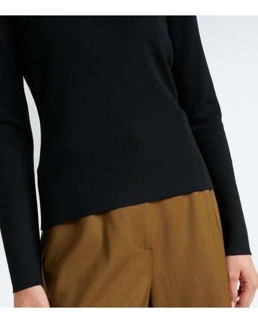 Max Mara Black Virgin Wool Sweater