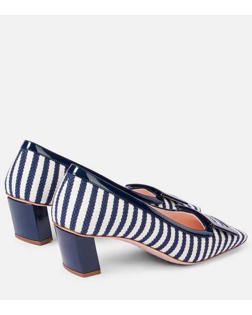 Roger Vivier Blue Belle Vivier Striped Pumps