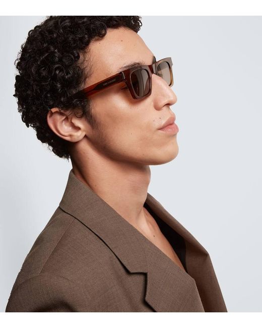 Saint Laurent Brown Sl 719 Square Sunglasses for men