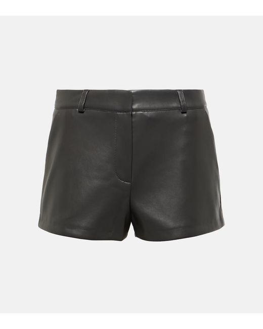 Frankie Shop Gray Kate Faux Leather Shorts
