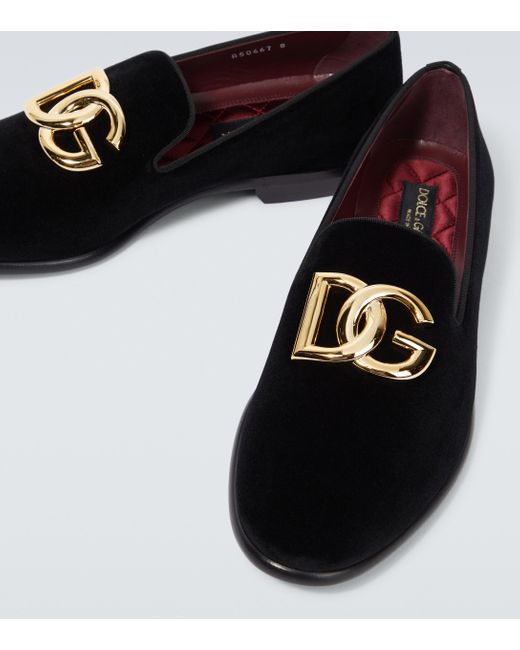 Mocassins en daim a logo Dolce & Gabbana pour homme en coloris Noir | Lyst