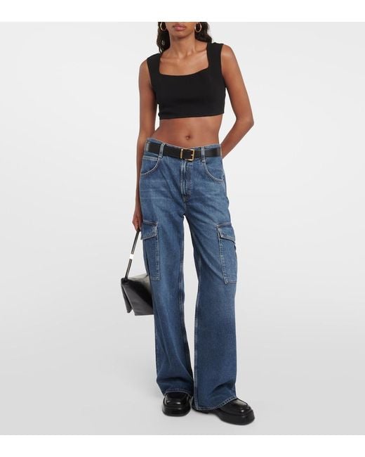 Agolde Blue Minka Denim Cargo Pants