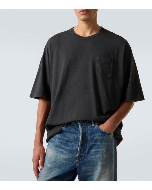Visvim Black Jumbo Cotton-Blend T-Shirt for men