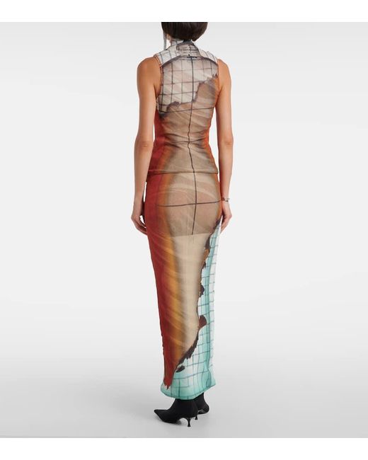 Top Fire En Tulle Jean Paul Gaultier en coloris Natural