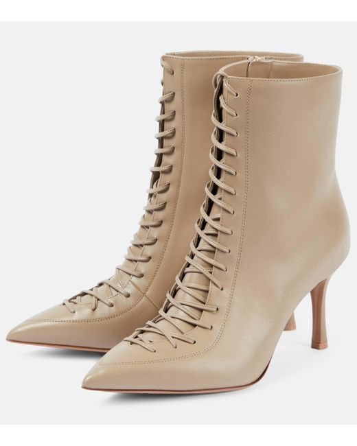 Malone Souliers Natural Blaine 80 Leather Lace-up Ankle Boots
