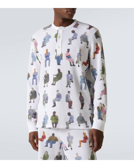 Camiseta Con Botones De Punto Gofrado J.W. Anderson de hombre de color White
