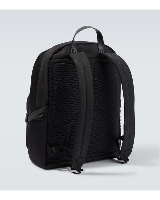 Prada Black Re-Nylon Logo Backpack for men