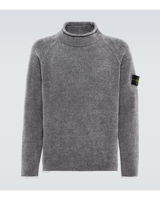 Stone Island Rollkragenpullover Compass Aus Baumwolle in Gray für Herren